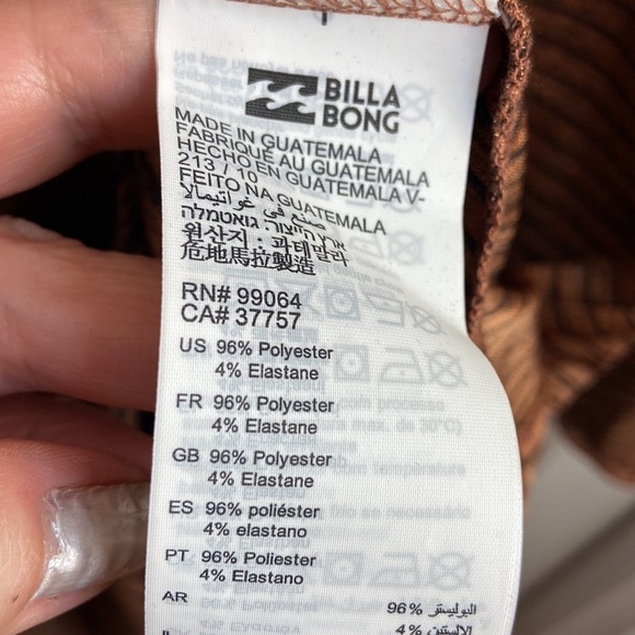 Billabong size M brown and black striped bell sleeve dress new with tag - Picture 10 of 12